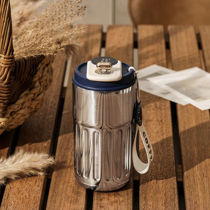 Smart Digital Thermal Bottle Portable Coffee Mug Stainless