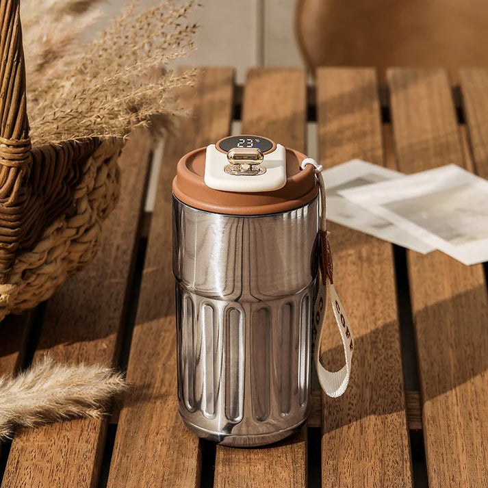 Smart Digital Thermal Bottle Portable Coffee Mug Stainless