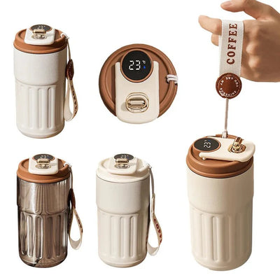 Smart Digital Thermal Bottle Portable Coffee Mug Stainless